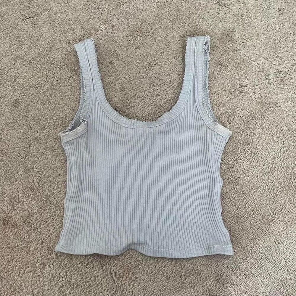 Urban-outfitters Women's Grey Crop-top